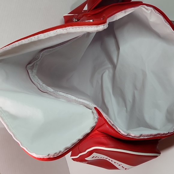 Faux Leather Red Budweiser Soft-sided Cooler Bag - Picture 8 of 12